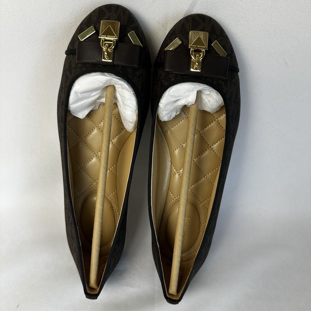 Michael Kors Alice Logo Ballet Flats Size 6.5 - Picture 5 of 8